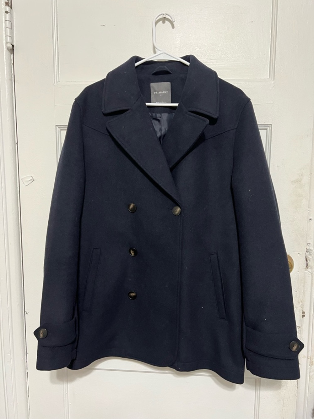Primark Navy Double-Breasted Pea Coat